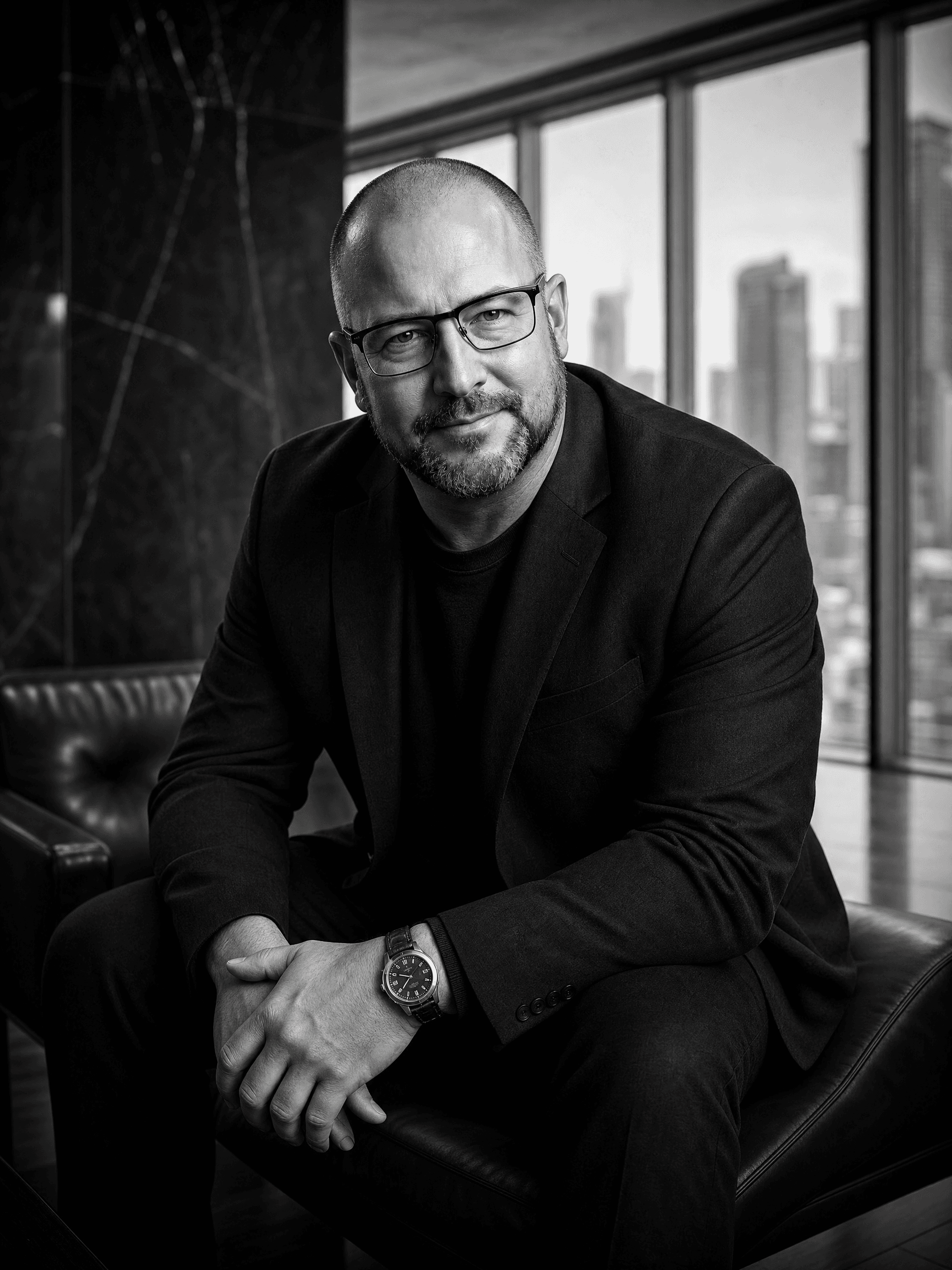 Gary Kinsey seated in a professional portrait